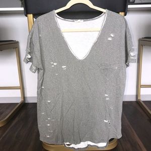 Ripped V-neck Tee